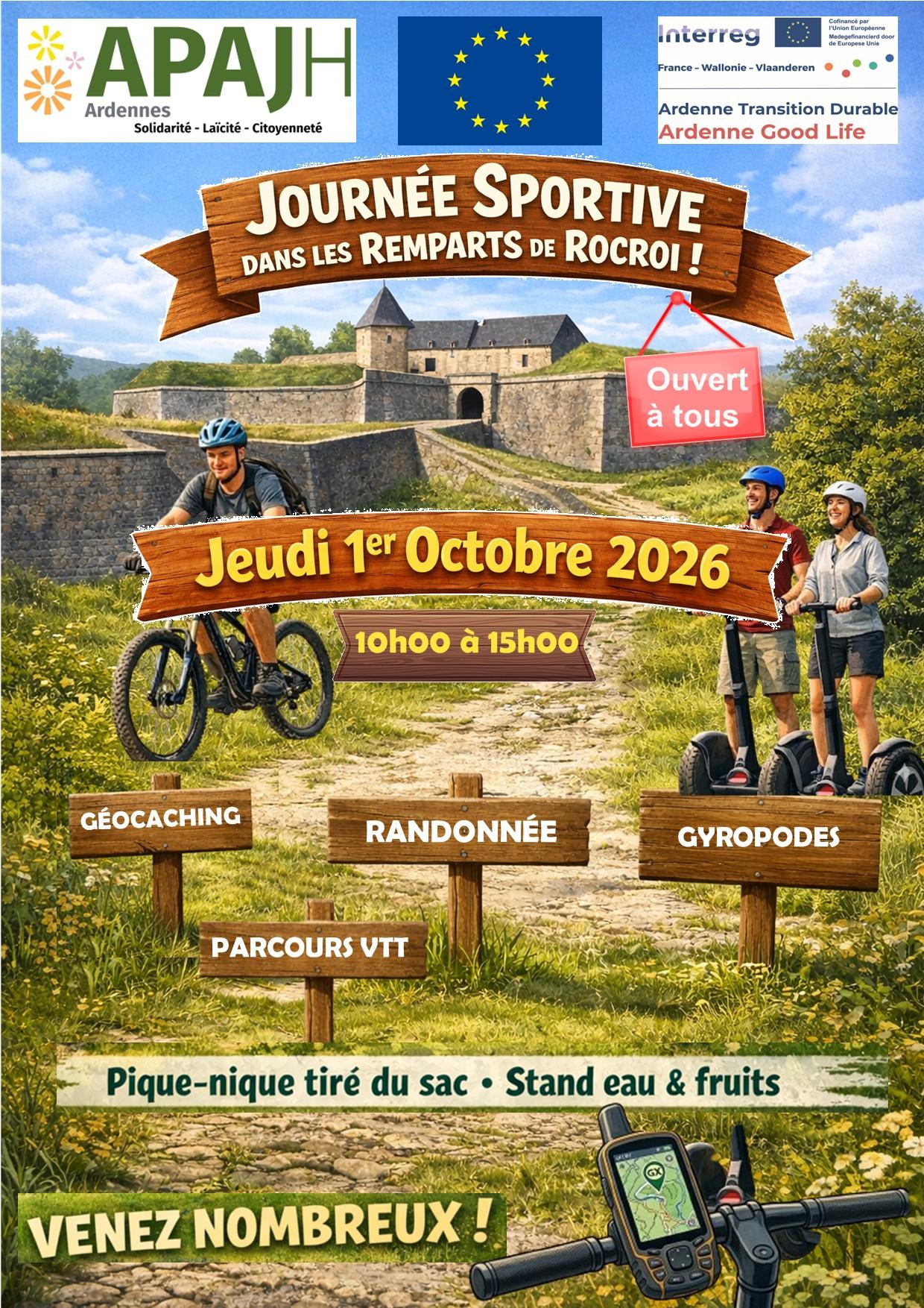 Affiche journee sportive remparts de rocroi