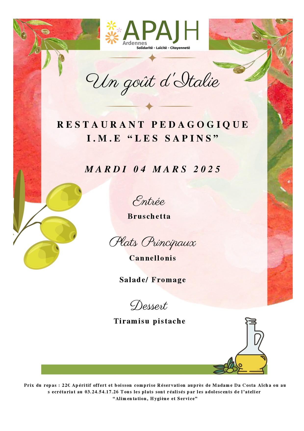 Restaurant pedagogique 04 03 2025